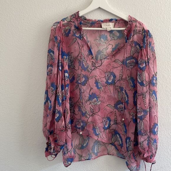 Cleobella Emily Blouse in Lotus Print Size Small - Picture 3 of 8